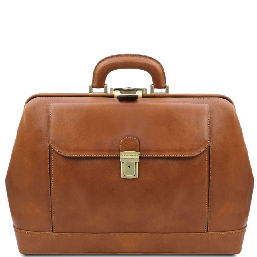 Business Tuscany Leather | Leonardo Exclusive Leather Doctor Bag Tl142342 Natural