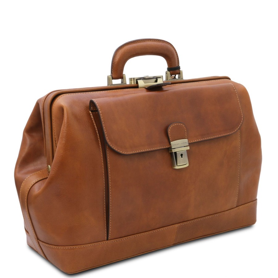 Business Tuscany Leather | Leonardo Exclusive Leather Doctor Bag Tl142342 Natural