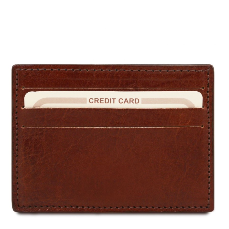 Women Tuscany Leather | Exclusive Leather Credit/Business Card Tl141011 Brown