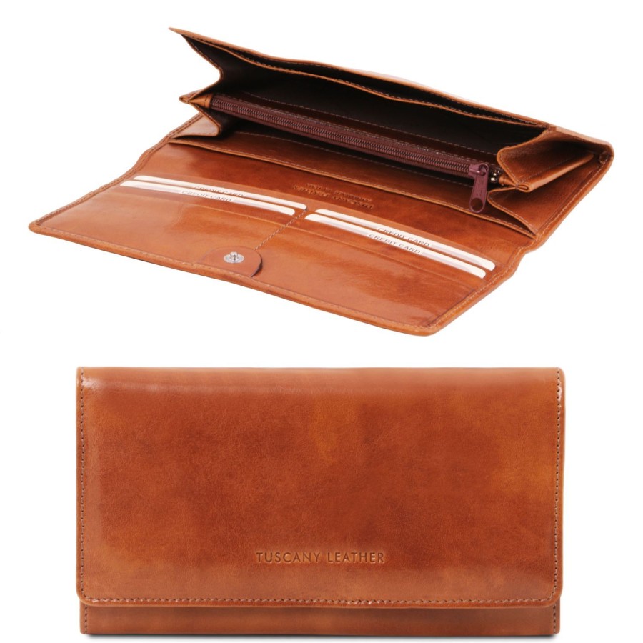 Women Tuscany Leather | Exclusive Leather Wallet For Women Tl140787 Honey