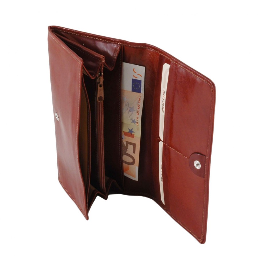 Women Tuscany Leather | Exclusive Leather Wallet For Women Tl140787 Honey