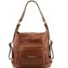 Women Tuscany Leather | Tl Bag Leather Convertible Backpack Shoulderbag Tl141535 Cinnamon