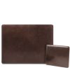 Business Tuscany Leather | Office Set Leather Desk Pad And Mouse Pad Tl142161 Dark Brown