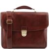 Men Tuscany Leather | Alessandria Tlsmart Leather Laptop Briefcase Tl142067 Brown