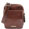 Men Tuscany Leather | Larry Leather Crossbody Bag Tl141915 Brown