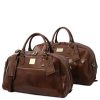 Luggage Tuscany Leather | Magellan Leather Travel Set Tl141258 Brown