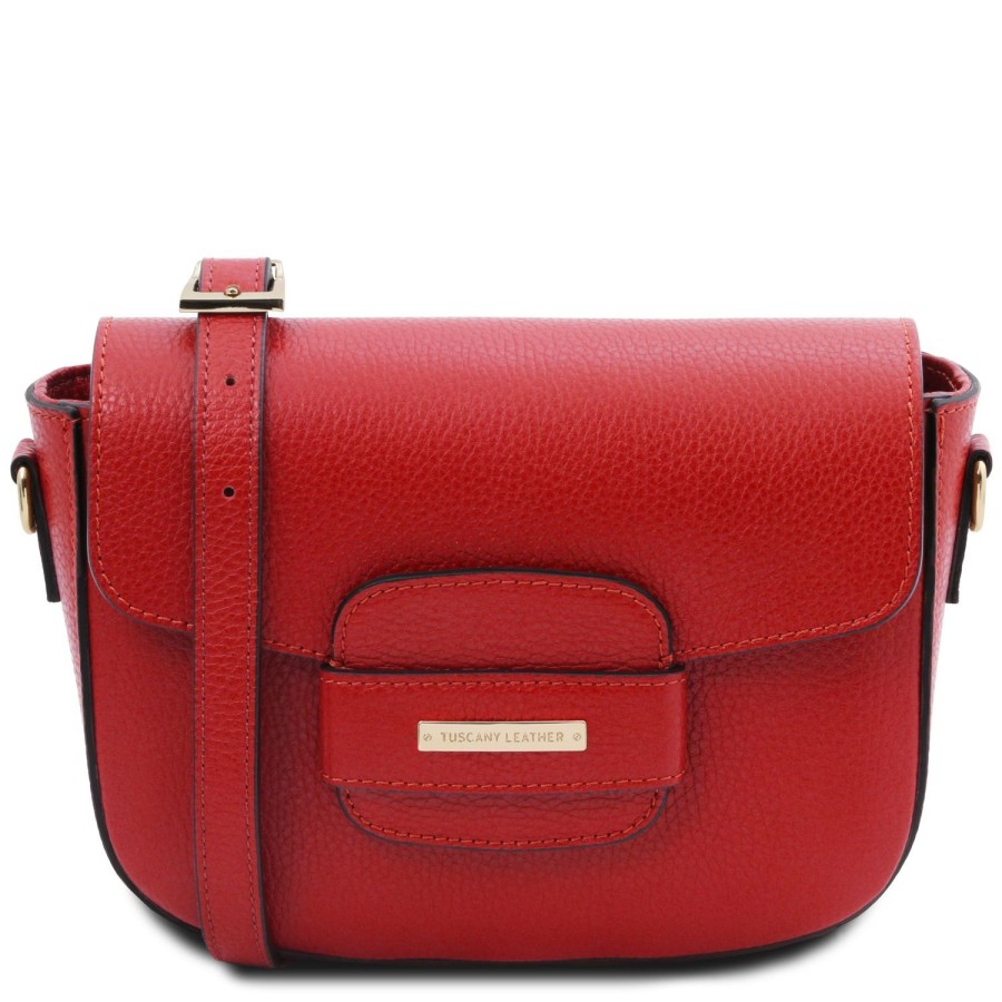 Women Tuscany Leather | Tl Bag Leather Shoulder Bag Tl142249 Lipstick Red