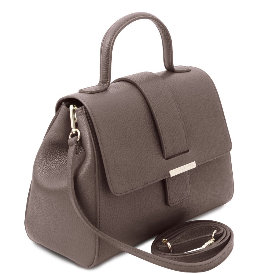 Women Tuscany Leather | Tl Bag Leather Handbag Tl142156 Grey