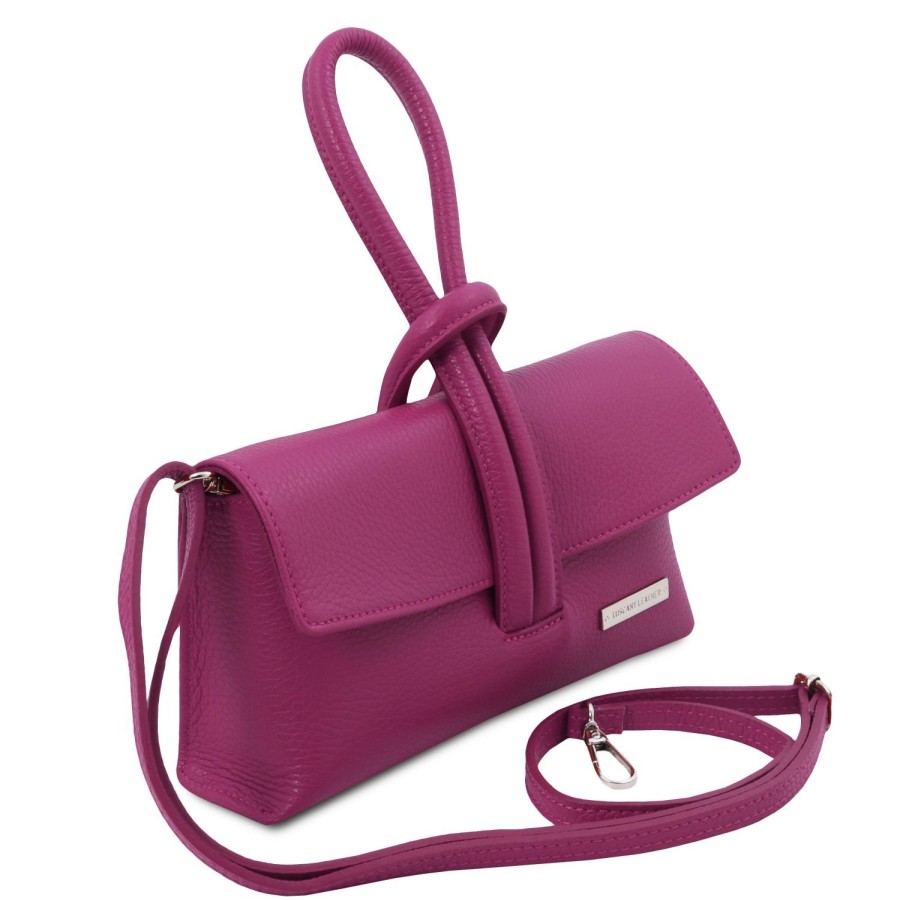 Women Tuscany Leather | Tl Bag Leather Clutch Tl141990 Plum