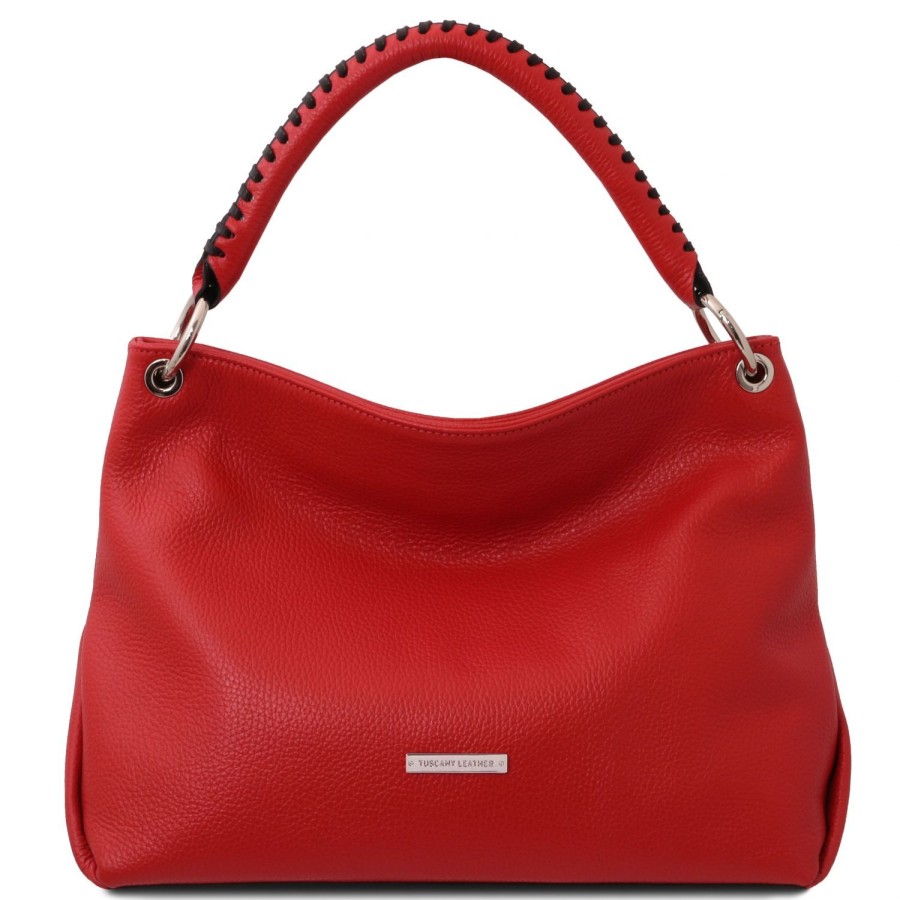 Women Tuscany Leather | Tl Bag Soft Leather Handbag Tl142087 Lipstick Red