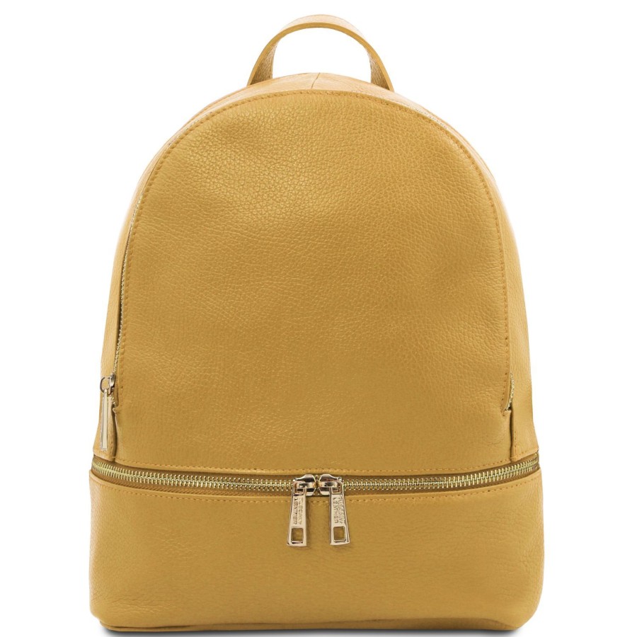 Women Tuscany Leather | Tl Bag Soft Leather Backpack Tl142280 Pastel Yellow