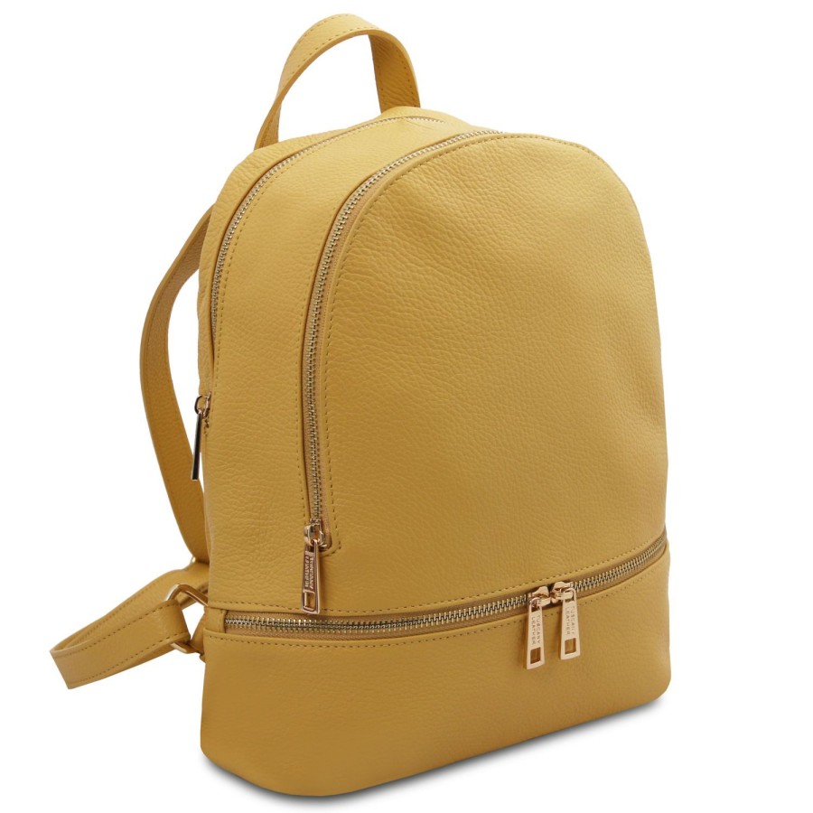 Women Tuscany Leather | Tl Bag Soft Leather Backpack Tl142280 Pastel Yellow