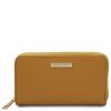 Women Tuscany Leather | Eris Exclusive Zip Around Leather Wallet Tl142318 Mustard