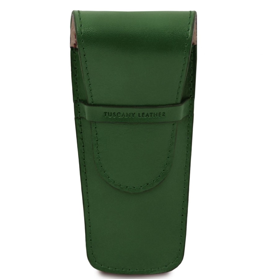 Business Tuscany Leather | Exclusive Leather 2 Slots Pen/Watch Holder Tl142130 Forest Green