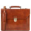 Business Tuscany Leather | Cremona Leather Briefcase 3 Compartments Tl141732 Honey