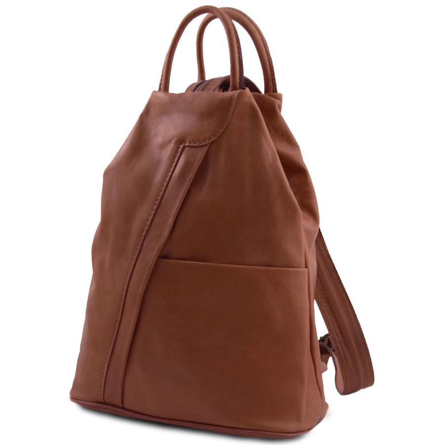 Women Tuscany Leather | Shanghai Leather Backpack Tl140963 Cinnamon