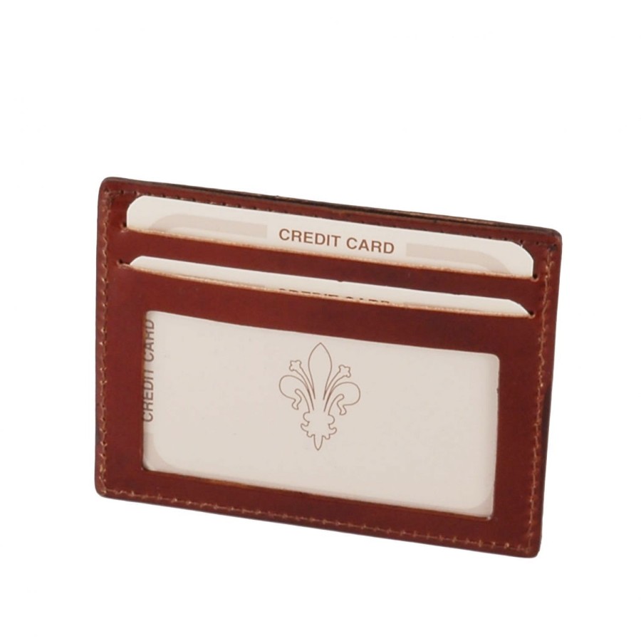 Women Tuscany Leather | Exclusive Leather Credit/Business Card Holder Tl140805 Brown