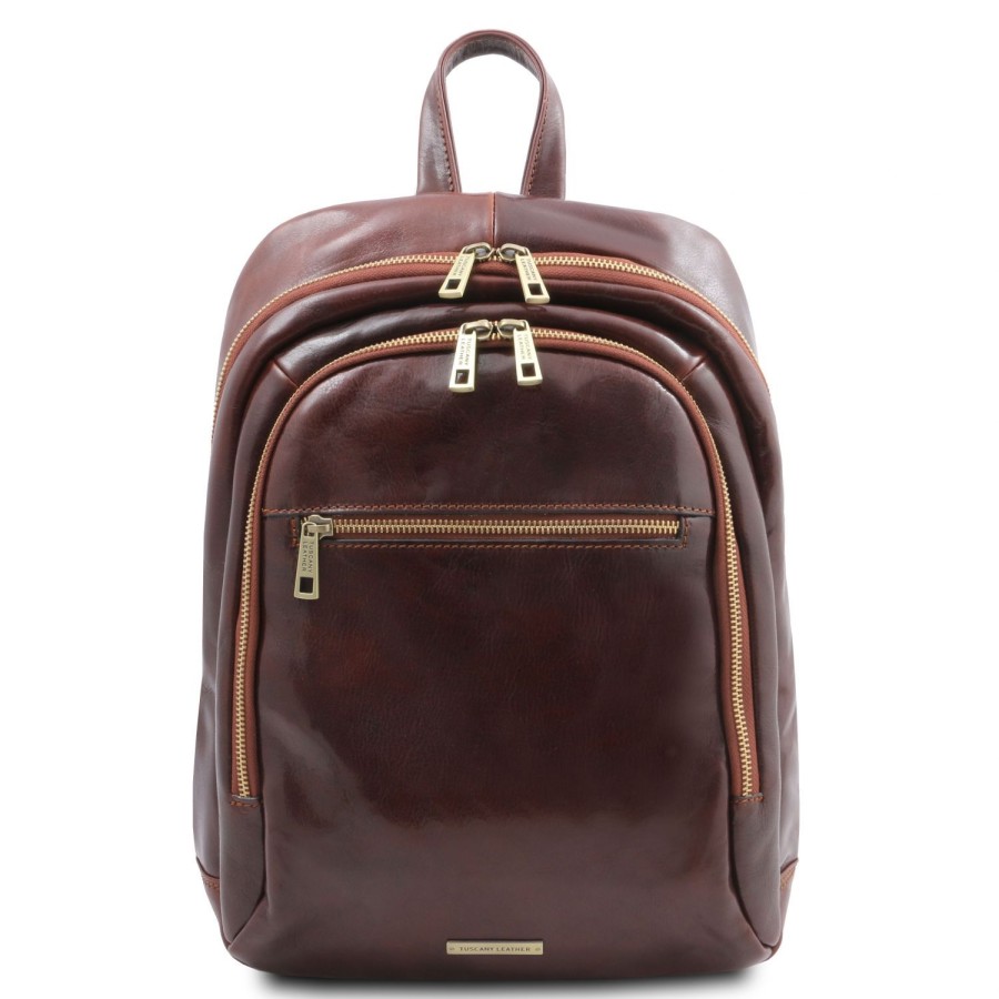 Women Tuscany Leather | Perth 2 Compartments Leather Backpack Tl142049 Brown