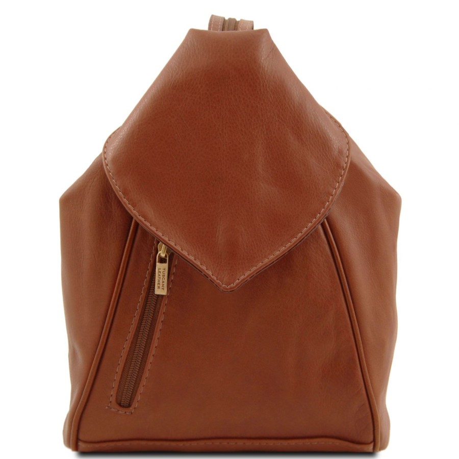 Women Tuscany Leather | Delhi Leather Backpack Tl140962 Cognac