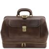 Business Tuscany Leather | Giotto Exclusive Double-Bottom Leather Doctor Bag Tl142071 Dark Brown