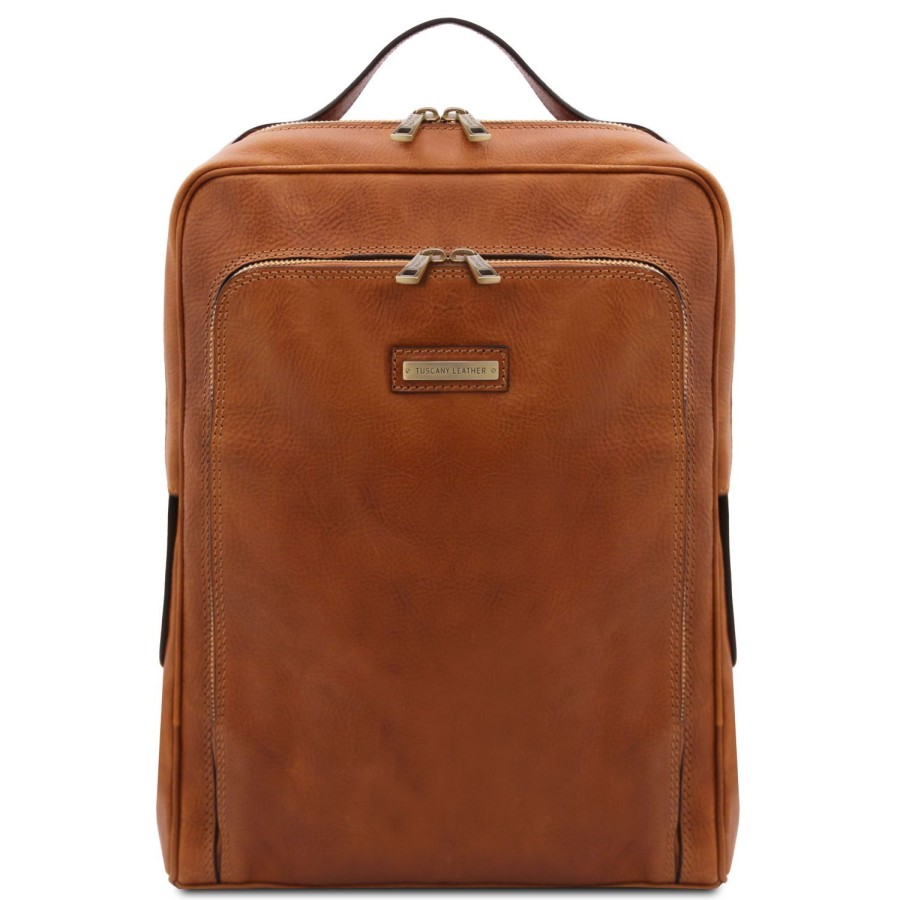 Business Tuscany Leather | Bangkok Leather Laptop Backpack Tl141793 Natural