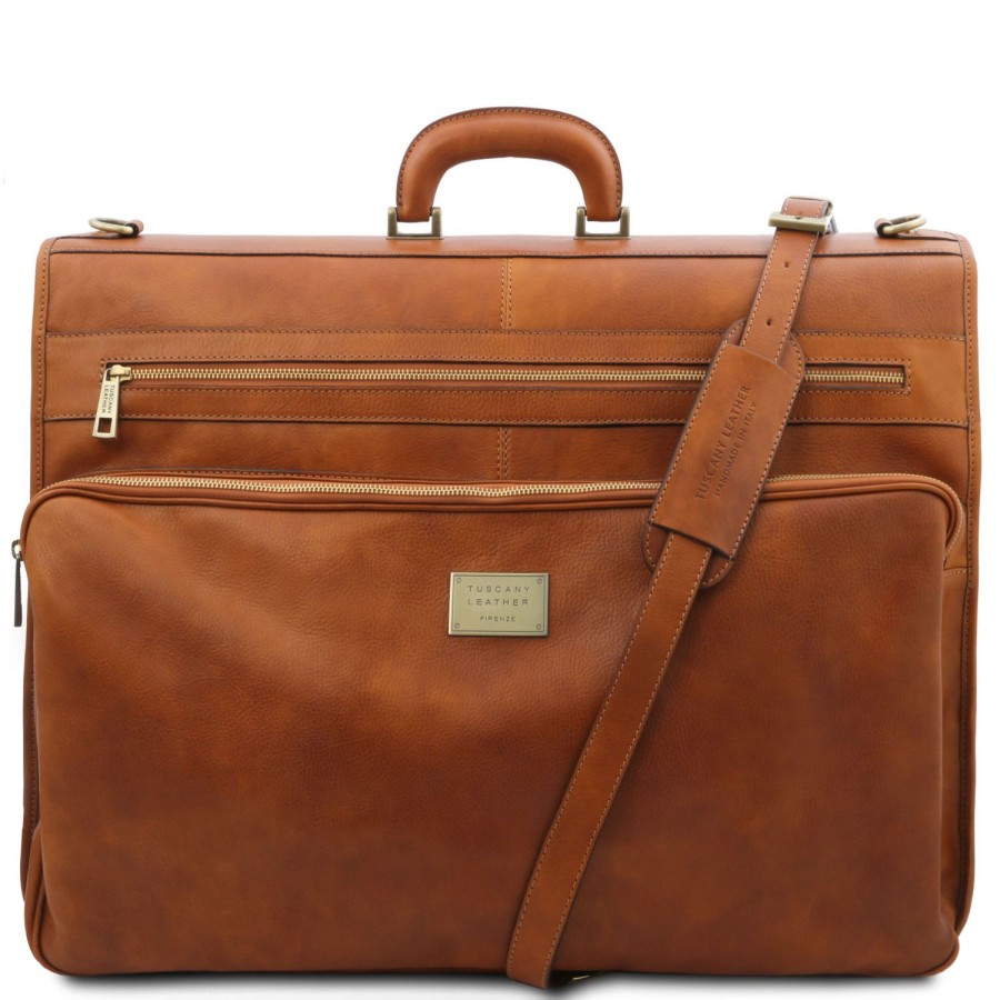 Luggage Tuscany Leather | Papeete Garment Leather Bag Tl142337 Natural