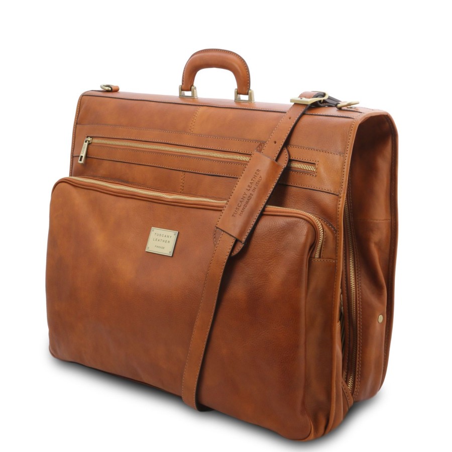 Luggage Tuscany Leather | Papeete Garment Leather Bag Tl142337 Natural