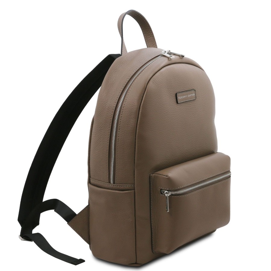 Business Tuscany Leather | Dakota Soft Leather Backpack Tl142333 Dark Taupe