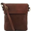 Men Tuscany Leather | Morgan - Leather Shoulder Bag Tl141511 Brown