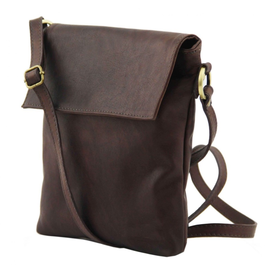 Men Tuscany Leather | Morgan - Leather Shoulder Bag Tl141511 Brown