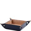 Men Tuscany Leather | Exclusive Leather Valet Tray Large Size Tl141271 Dark Blue