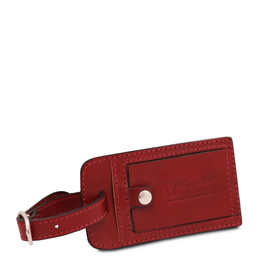 Luggage Tuscany Leather | Luggage Tag Tltag2 Red