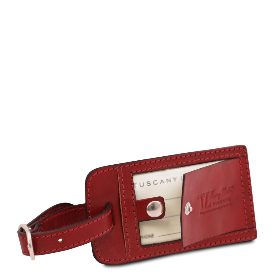 Luggage Tuscany Leather | Luggage Tag Tltag2 Red