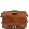 Men Tuscany Leather | Jacob Leather Toilet Bag Natural