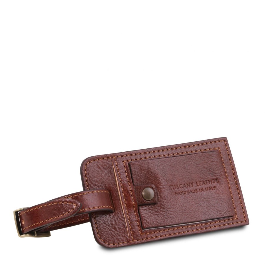 Luggage Tuscany Leather | Luggage Tag Tltag Brown