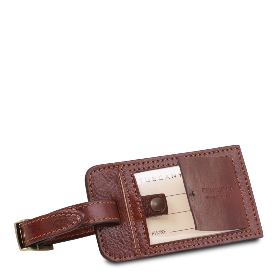 Luggage Tuscany Leather | Luggage Tag Tltag Brown