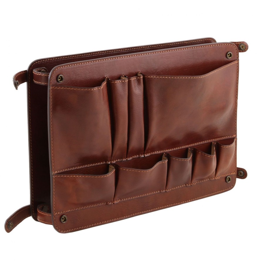 Business Tuscany Leather | Tl Smart Module - Leather Multifunctional Module Tl141520 Brown