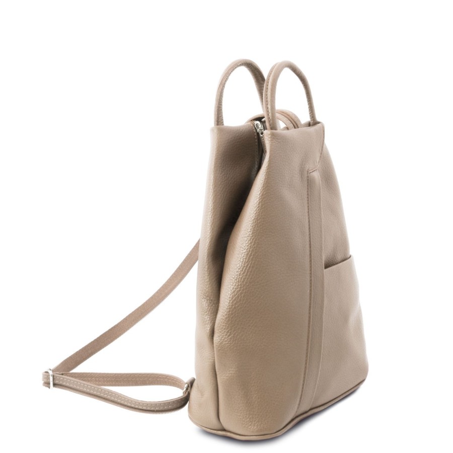 Women Tuscany Leather | Shanghai Soft Leather Backpack Tl141881 Light Taupe