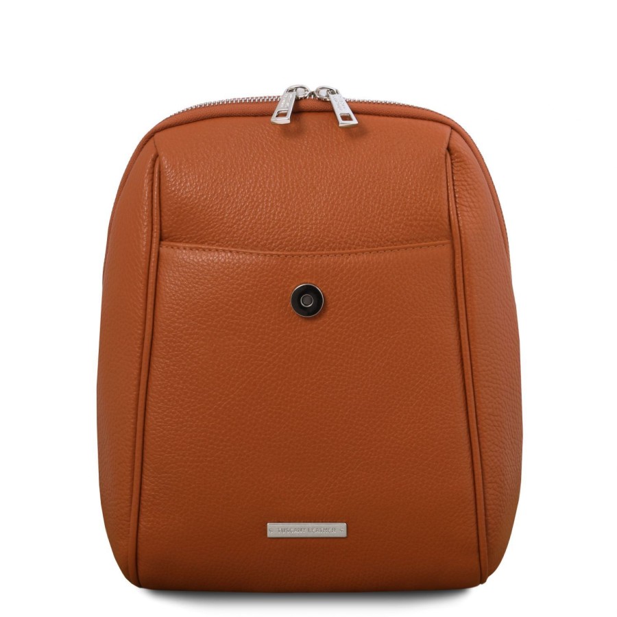 Women Tuscany Leather | Tl Bag Soft Leather Backpack Tl141905 Cognac