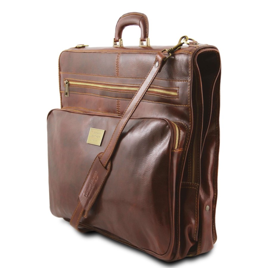 Luggage Tuscany Leather | Papeete - Garment Leather Bag Tl3056 Brown