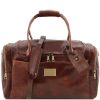 Luggage Tuscany Leather | Tl Voyager Travel Leather Bag With Side Pockets Tl142141 Brown