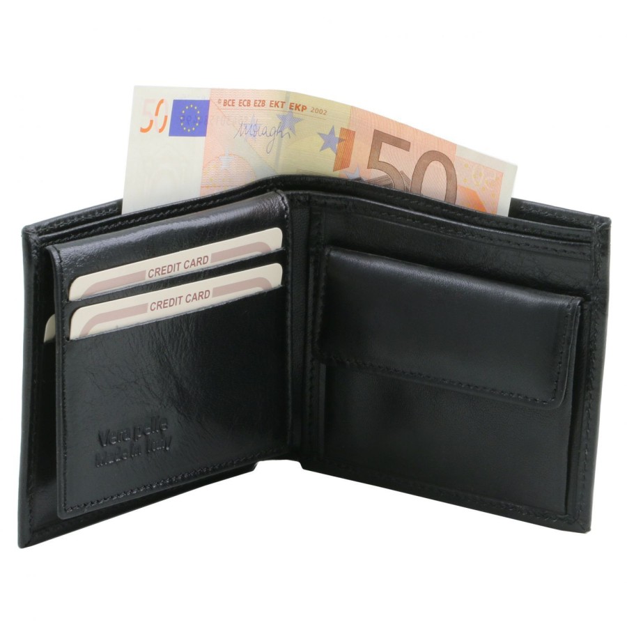 Men Tuscany Leather | Leather Wallet For Men With Coin Pocket Tl141377 Brown