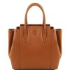 Women Tuscany Leather | Tulipan Leather Handbag Tl141727 Cognac