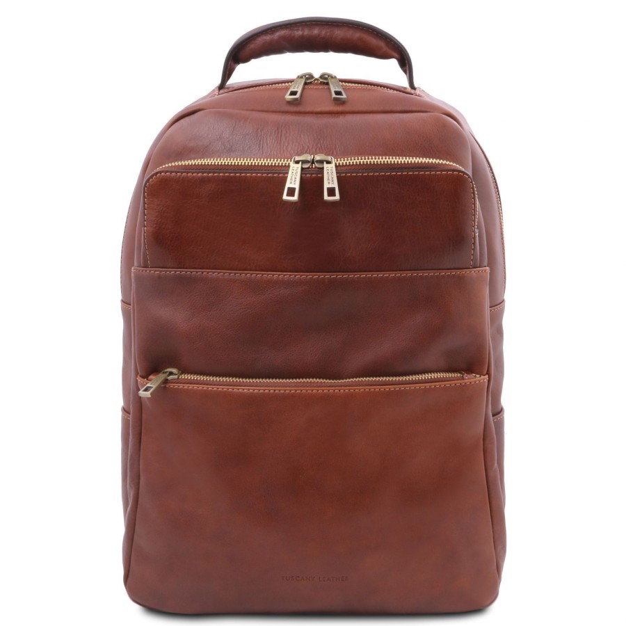 Business Tuscany Leather | Melbourne Leather Laptop Backpack Tl142205 Brown