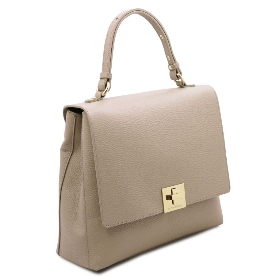 Women Tuscany Leather | Silene Leather Convertible Backpack Handbag Tl142152 Light Taupe