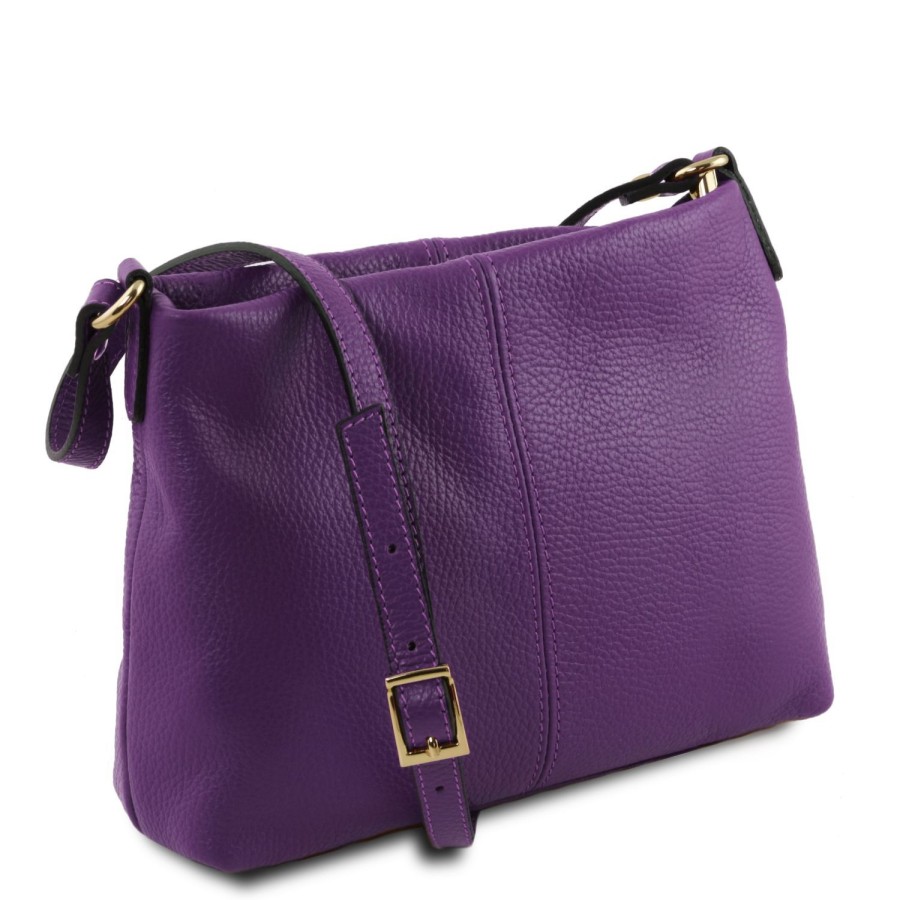 Women Tuscany Leather | Tl Bag Soft Leather Shoulder Bag Tl141720 Purple