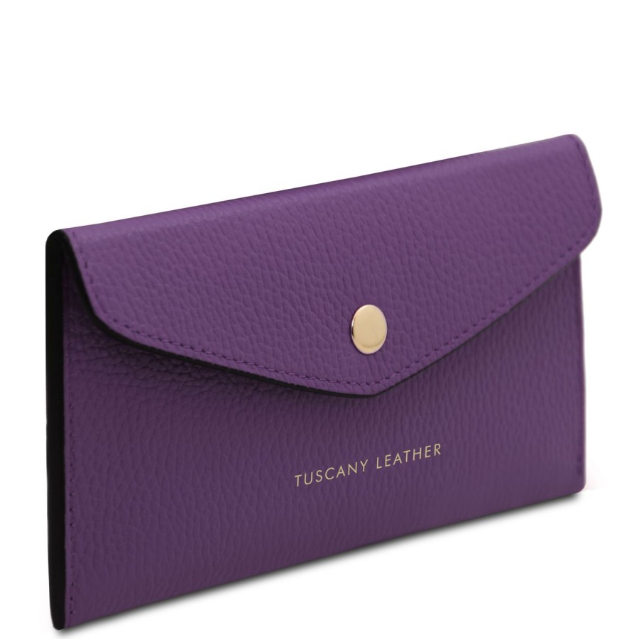 Women Tuscany Leather | Leather Envelope Wallet Tl142322 Purple