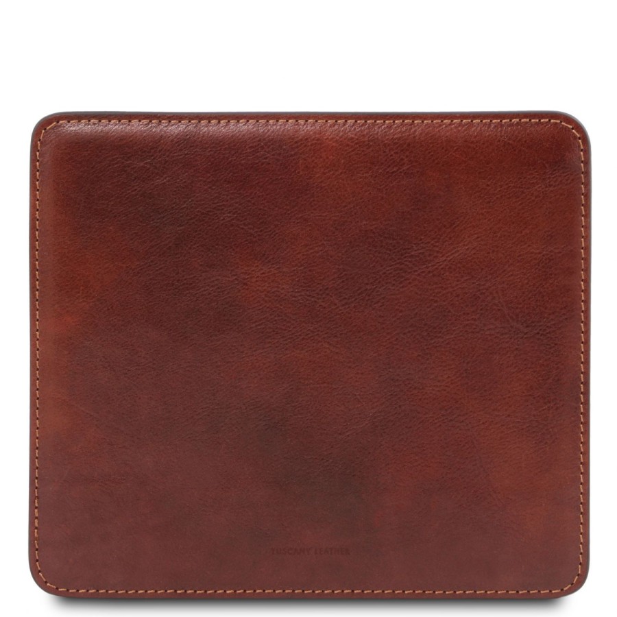 Men Tuscany Leather | Leather Mouse Pad Tl141891 Brown