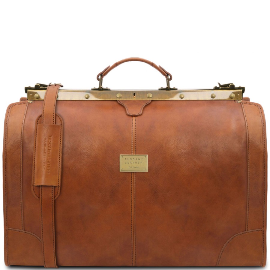 Luggage Tuscany Leather | Madrid - Gladstone Leather Bag - Large Size Tl1022 Natural