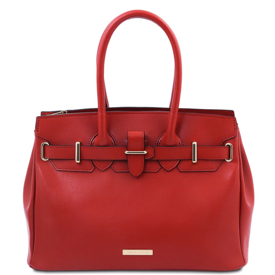 Women Tuscany Leather | Tl Bag Leather Handbag Tl142174 Lipstick Red